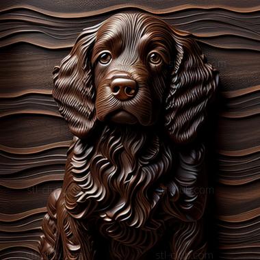 3D model st American Water Spaniel dog (STL)